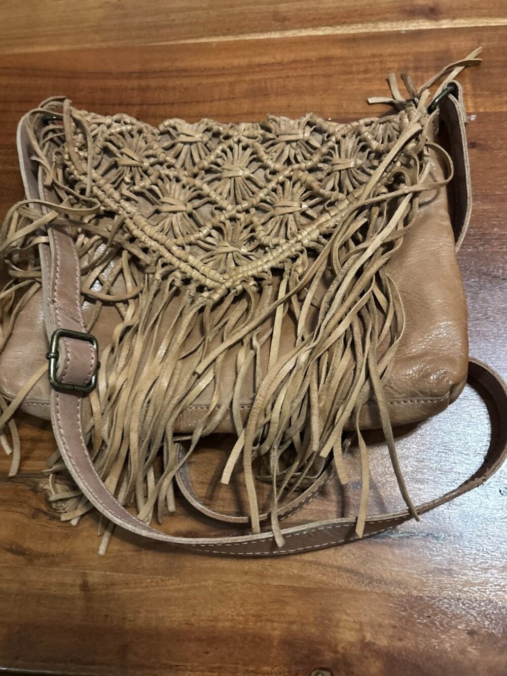 Belleza Mandova Leather Tan Should Bag